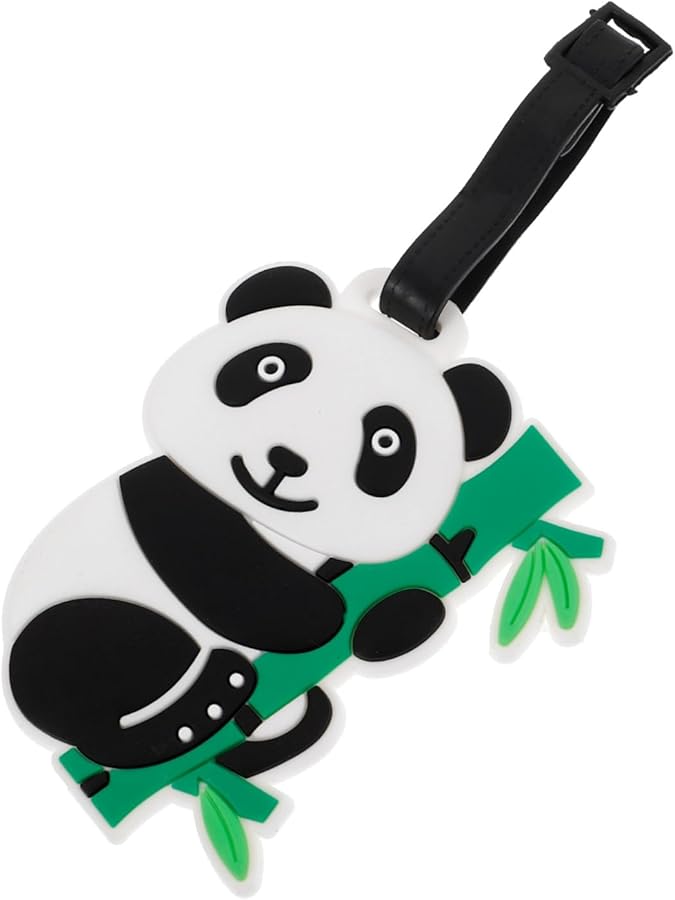 Panda Luggage Tags Sturdy PVC Travel Baggage Identifiers For Adults Kids - Image 1